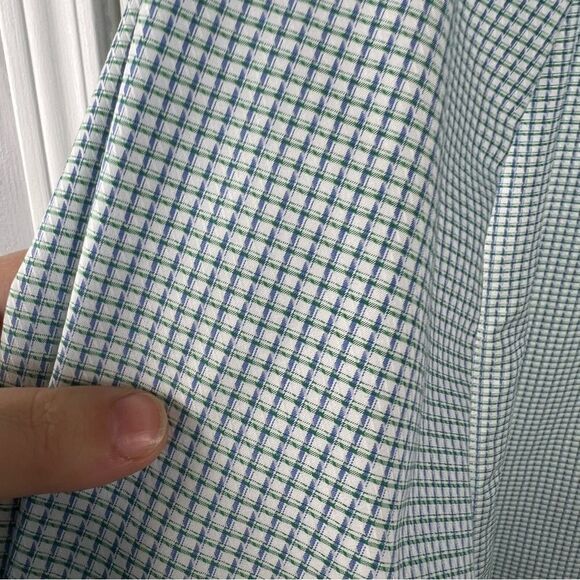 Sz S Egara Checkered Shirt with Blue and Green Pattern $50 MSRP NWOT - Picture 9 of 11